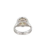 Fancy Brownish Yellow Diamond Halo Twisted Ring