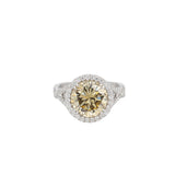 Fancy Brownish Yellow Diamond Halo Twisted Ring