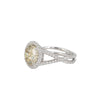 Fancy Brownish Yellow Diamond Halo Twisted Ring