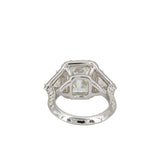 3-Stone Cushion Pave Halo Ring