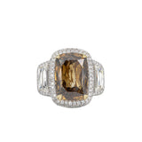 Fancy Dark Yellowish Brown Diamond Ring