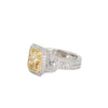 Fancy Yellow Diamond with Half Moons Ring