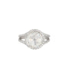 Old European Cut Diamond Pave Split Shank Ring