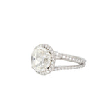 Old European Cut Diamond Pave Split Shank Ring