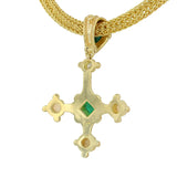 Kent Raible Emerald Cross Pendant