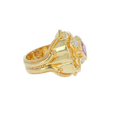 Kent Raible Princess Pink Sapphire Cocktail Ring