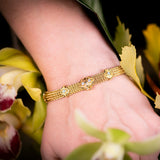 Kent Raible Diamond Woven Chain Bracelet