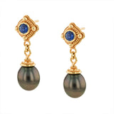 Kent Raible Black Pearl Earrings