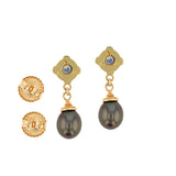 Kent Raible Black Pearl Earrings