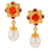 Kent Raible Flower Drop Earrings