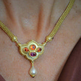Kent Raible Flower Jewel Necklace