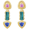Kent Raible Multi Gemstone Drop Earrings