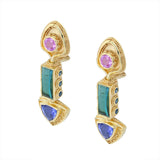 Kent Raible Multi Gemstone Drop Earrings