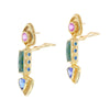 Kent Raible Multi Gemstone Drop Earrings
