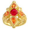 Kent Raible Ruby and Mandarin Garnet Ring