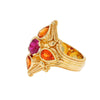 Kent Raible Ruby and Mandarin Garnet Ring