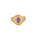 Kent Raible Oval Pink Sapphire Ring