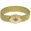 Kent Raible Pink Sapphire Woven Chain Bracelet