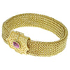 Kent Raible Pink Sapphire Woven Chain Bracelet