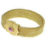 Kent Raible Pink Sapphire Woven Chain Bracelet