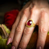 Kent Raible Buff Cabochon Tourmaline Ring