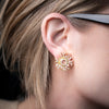 Gold Medusa Earrings