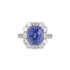 Purple Sapphire Halo Ring