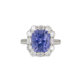 Purple Sapphire Halo Ring