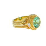 Kent Raible Seafoam Tourmaline Prayer Wheel Ring