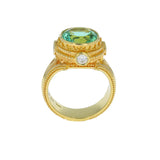 Kent Raible Seafoam Tourmaline Prayer Wheel Ring
