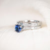 Sapphire Cathedral Platinum Ring