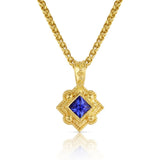Kent Raible Blue Sapphire Princess Pendant