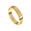 4mm Flat Stepped Edge Gold Band