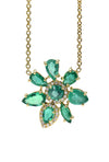 Lauren K Emerald Flower Necklace