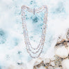 Assael Blue Akoya & Aquamarine 3-Row Necklace