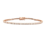 14k Rose Gold Diamond Tennis Bracelet