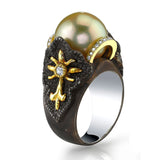 Victor Velyan Pearl and Diamond Ring