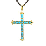 Victor Velyan Turquoise Cross Pendant