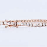 14k Rose Gold Diamond Tennis Bracelet