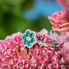Emerald Flower Ring