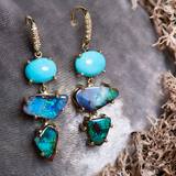 Lauren K Joyce Opal & Turquoise Earrings