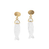 Loren Nicole Rock Crystal Fish Earrings