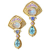 Kent Raible Moon Flower Earrings