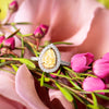 Pear Shaped Yellow Diamond Halo Ring