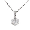Petite Flower Necklace White Gold