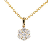 Petite Flower Necklace Yellow Gold