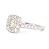 18k White Gold Diamond Halo Ring at Alchemy Jeweler
