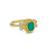 Zaffiro Emerald Cabochon Ring