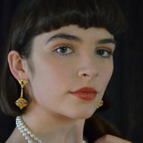 Kent Raible Ruby Flying Saucer Earrings