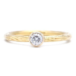 Sarah Graham Diamond Yellow Gold Pebble Ring